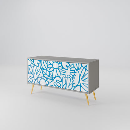 BLOOMY MORNING Compact 2-Door TV Cabinet