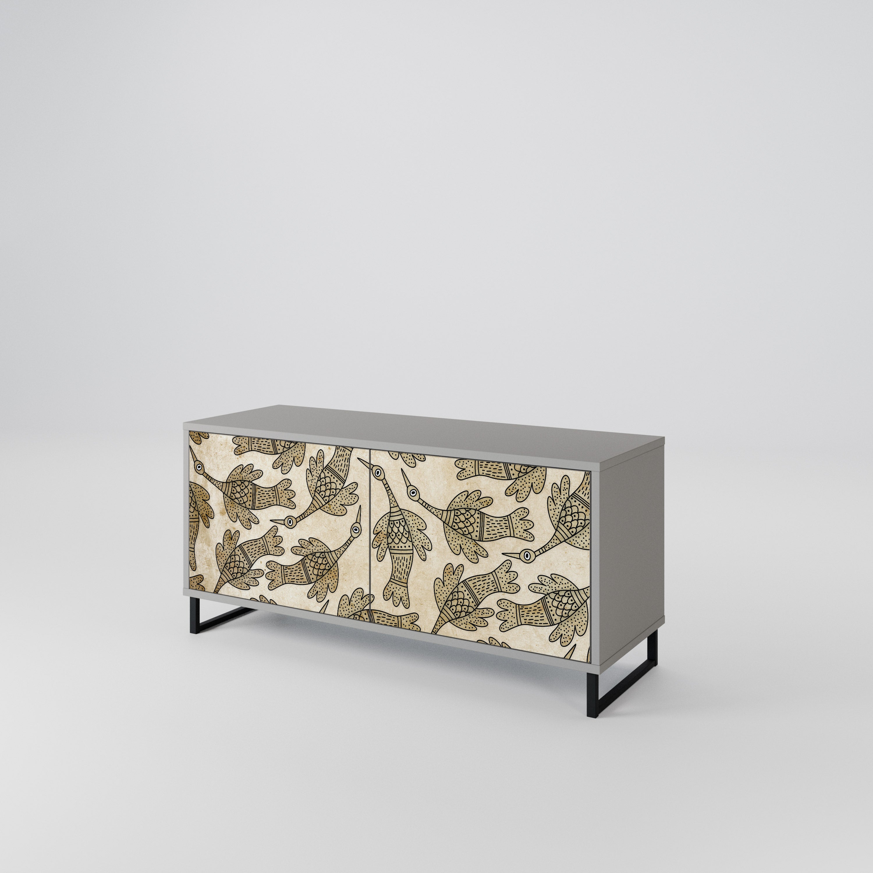 ALMONDINE SONGBIRD Compact 2-Door TV Cabinet