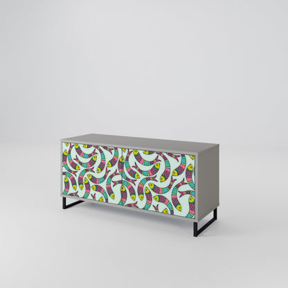 INDIAN FISH Compact 2-Door TV Cabinet