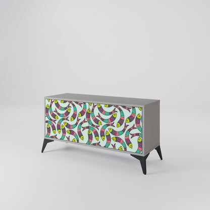 INDIAN FISH Compact 2-Door TV Cabinet
