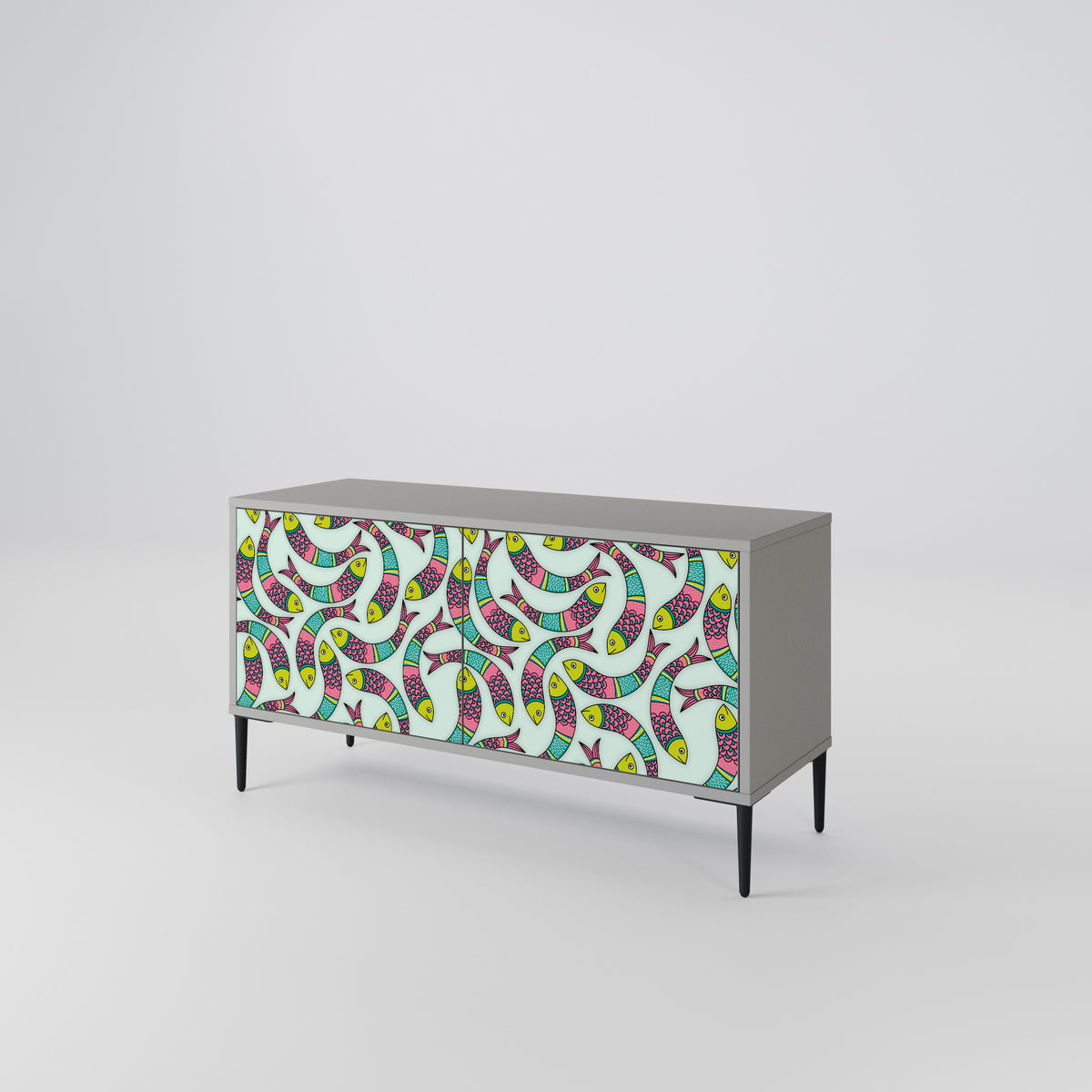 INDIAN FISH Compact 2-Door TV Cabinet