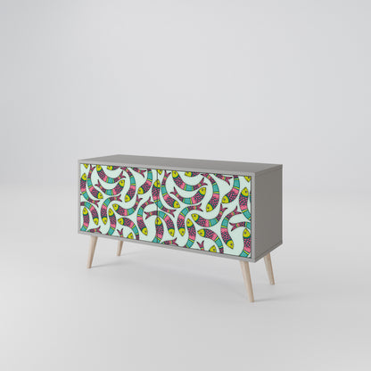 INDIAN FISH Compact 2-Door TV Cabinet