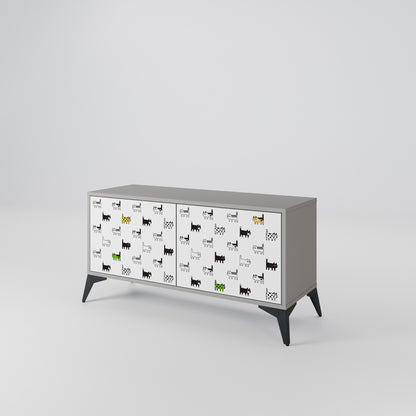 CATS COMPILATION Compact 2-Door TV Cabinet