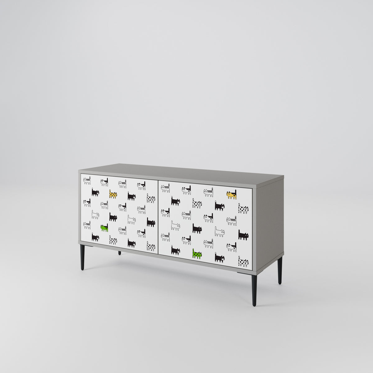 CATS COMPILATION Compact 2-Door TV Cabinet