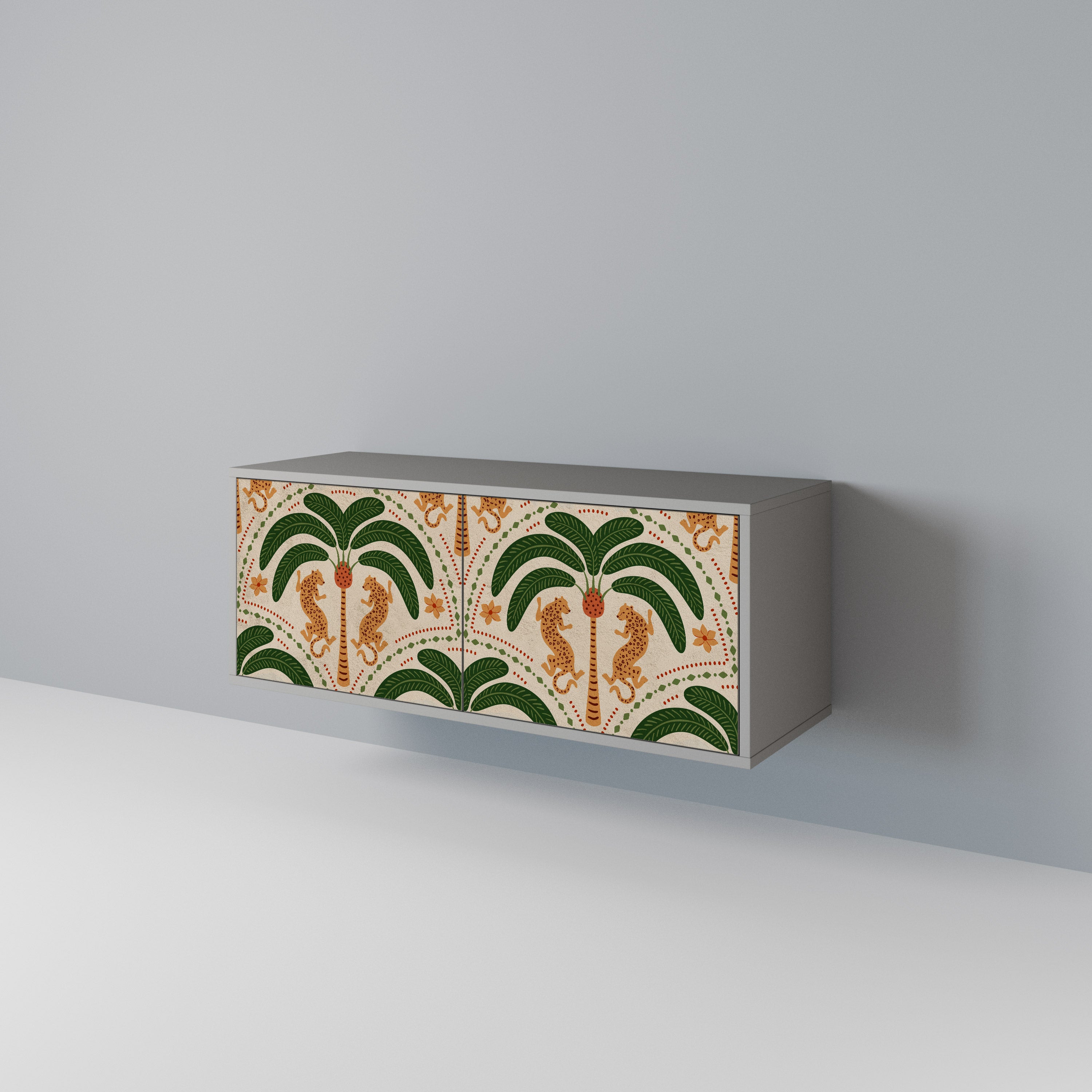 DANCING PREDATORS Compact 2-Door TV Cabinet