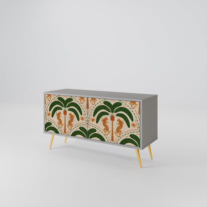 DANCING PREDATORS Compact 2-Door TV Cabinet