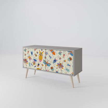 COLORFUL INSECTS Compact 2-Door TV Cabinet