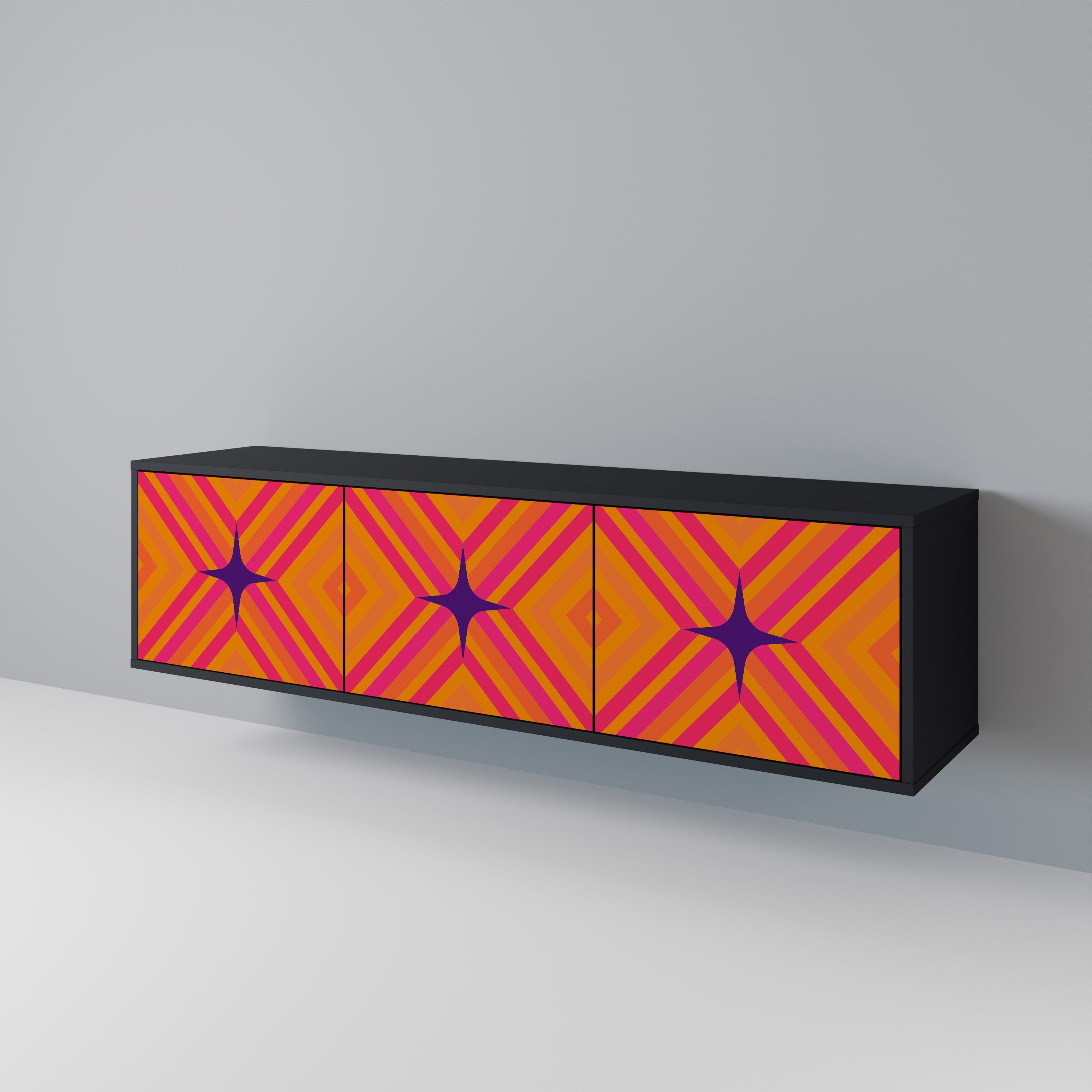 GEOMETRIC BRILLIANCE 3-Door TV Cabinet