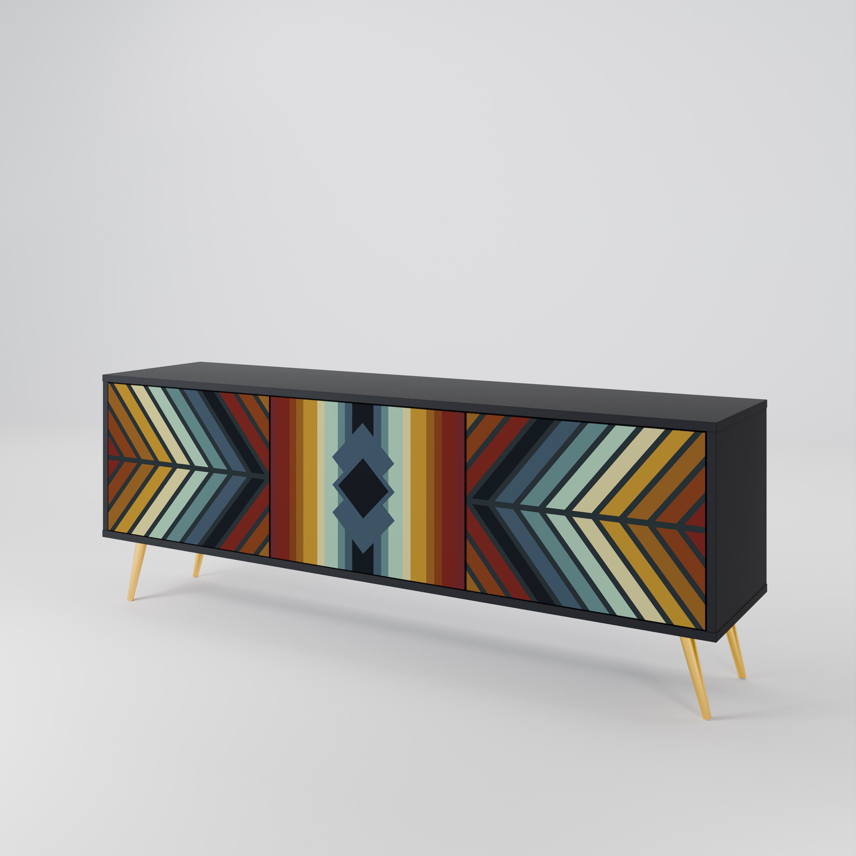 INDIGENOUS ZIGZAG 3-Door TV Cabinet