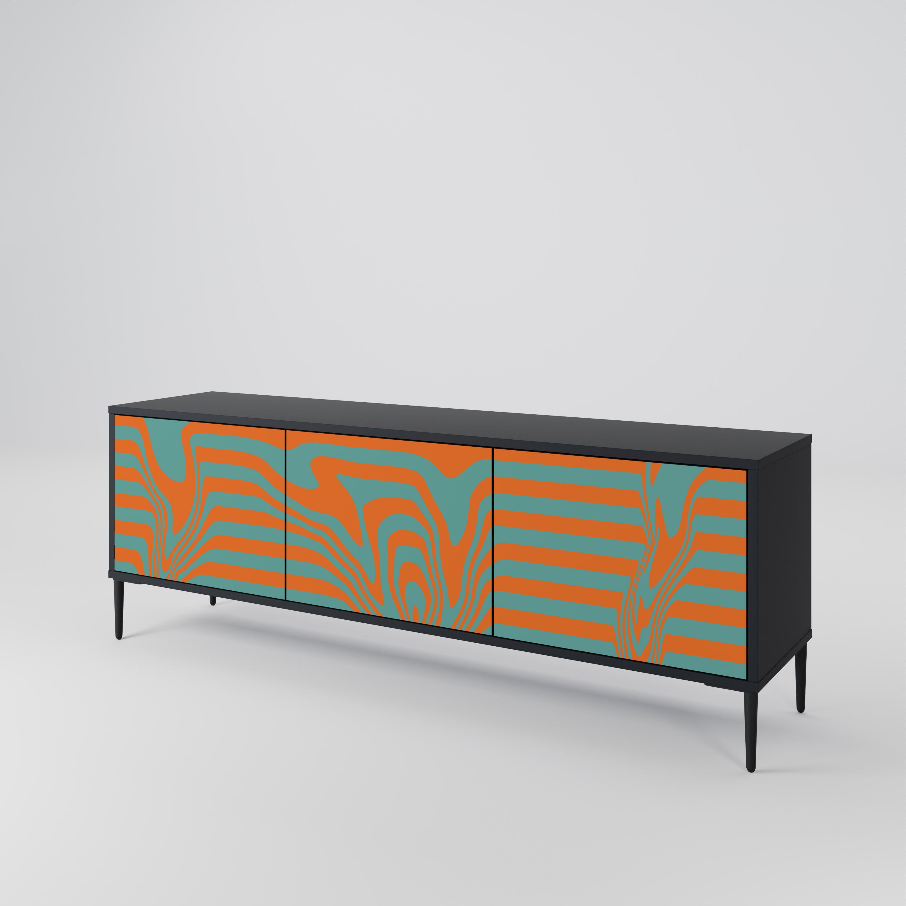LINE COLLAPSE 3-Door TV Cabinet