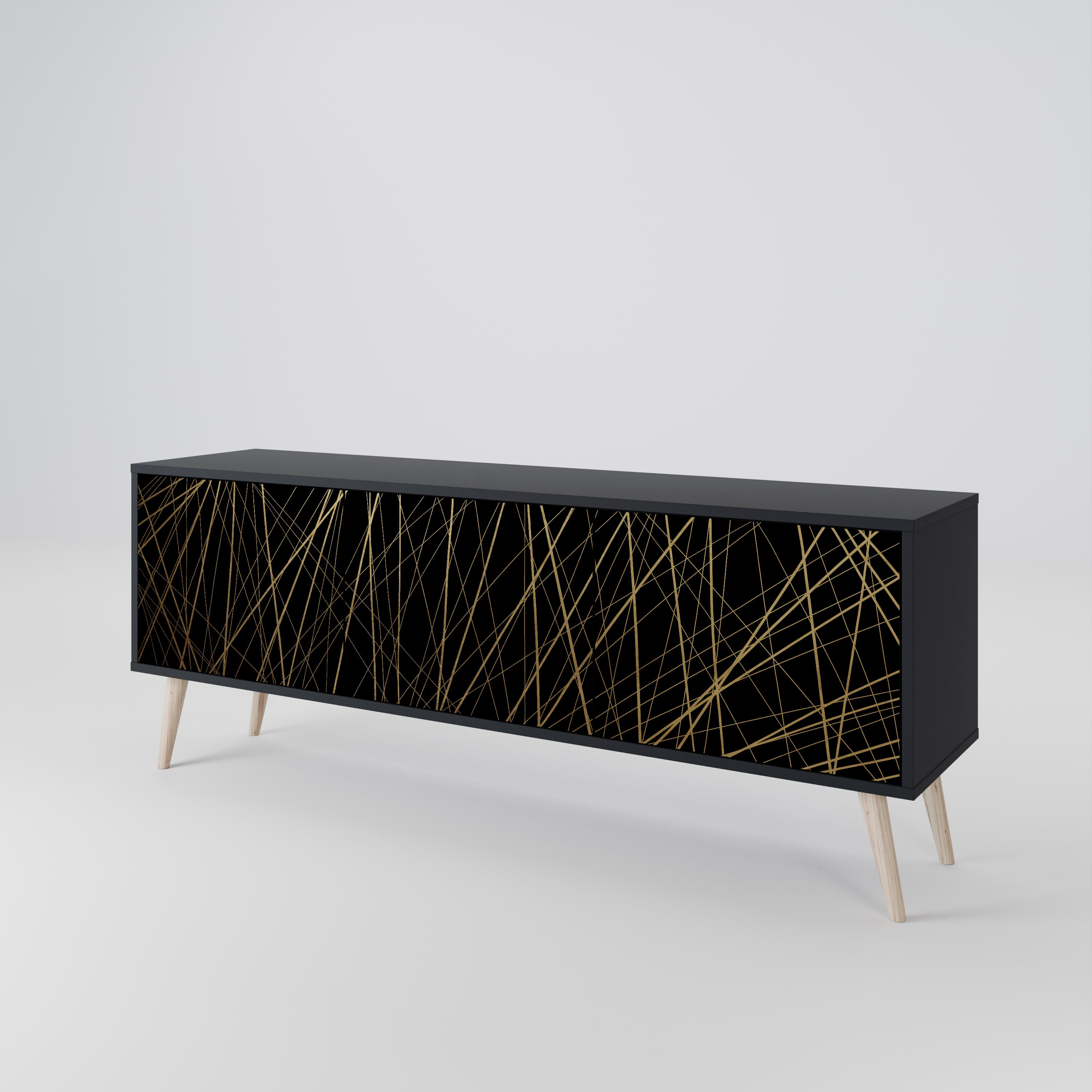 BRIGHT MESH 3-Door TV Cabinet