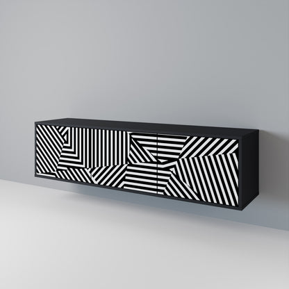 ILLUSIONARY LATTICE 3-Door TV Cabinet