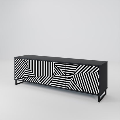 ILLUSIONARY LATTICE 3-Door TV Cabinet