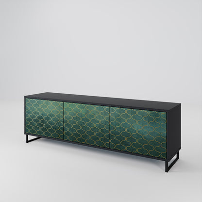 TESSELATED GREENERY 3-Door TV Cabinet