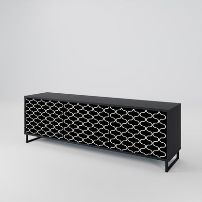 TESSELATED BLACKNESS 3-Door TV Cabinet