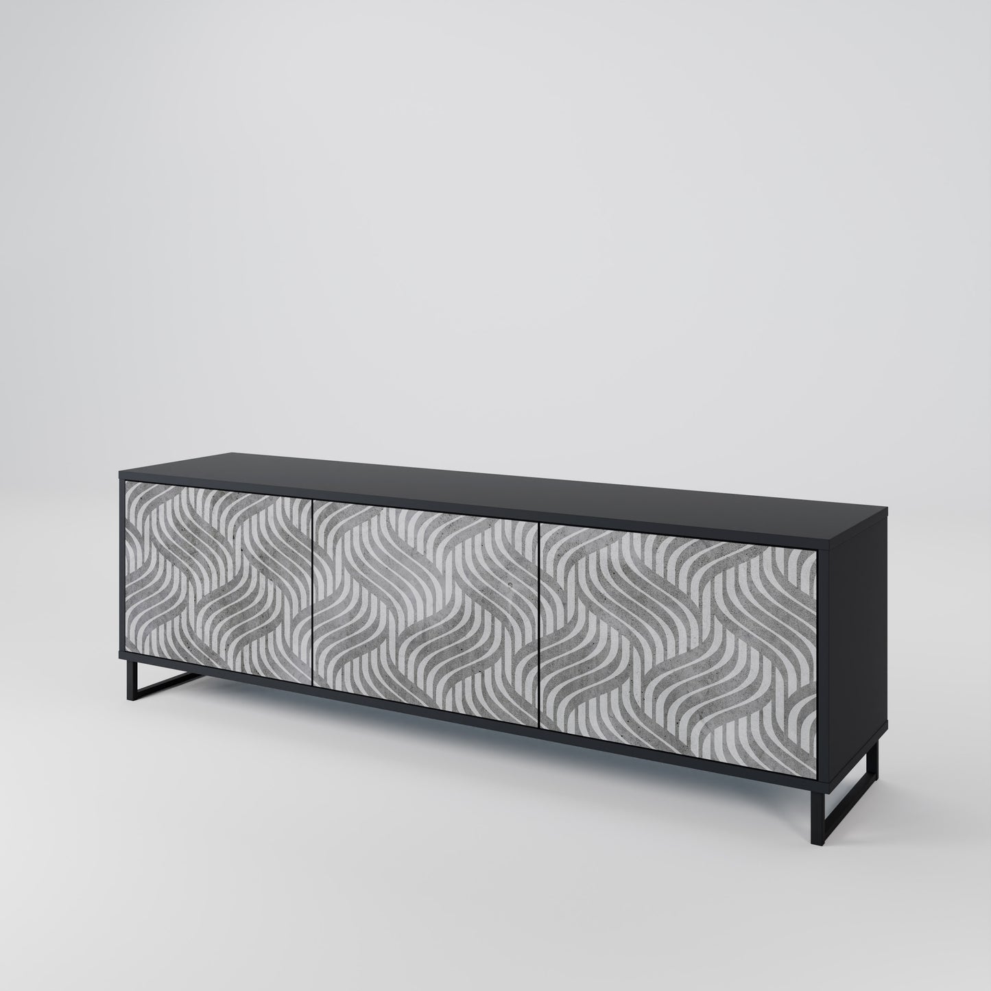 CONCRETE MOVEMENT 3-Door TV Cabinet