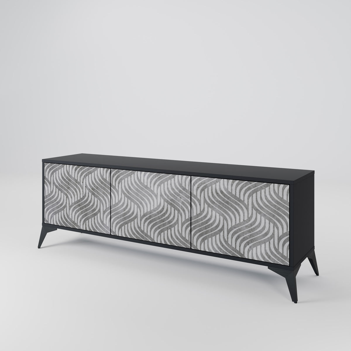 CONCRETE MOVEMENT 3-Door TV Cabinet