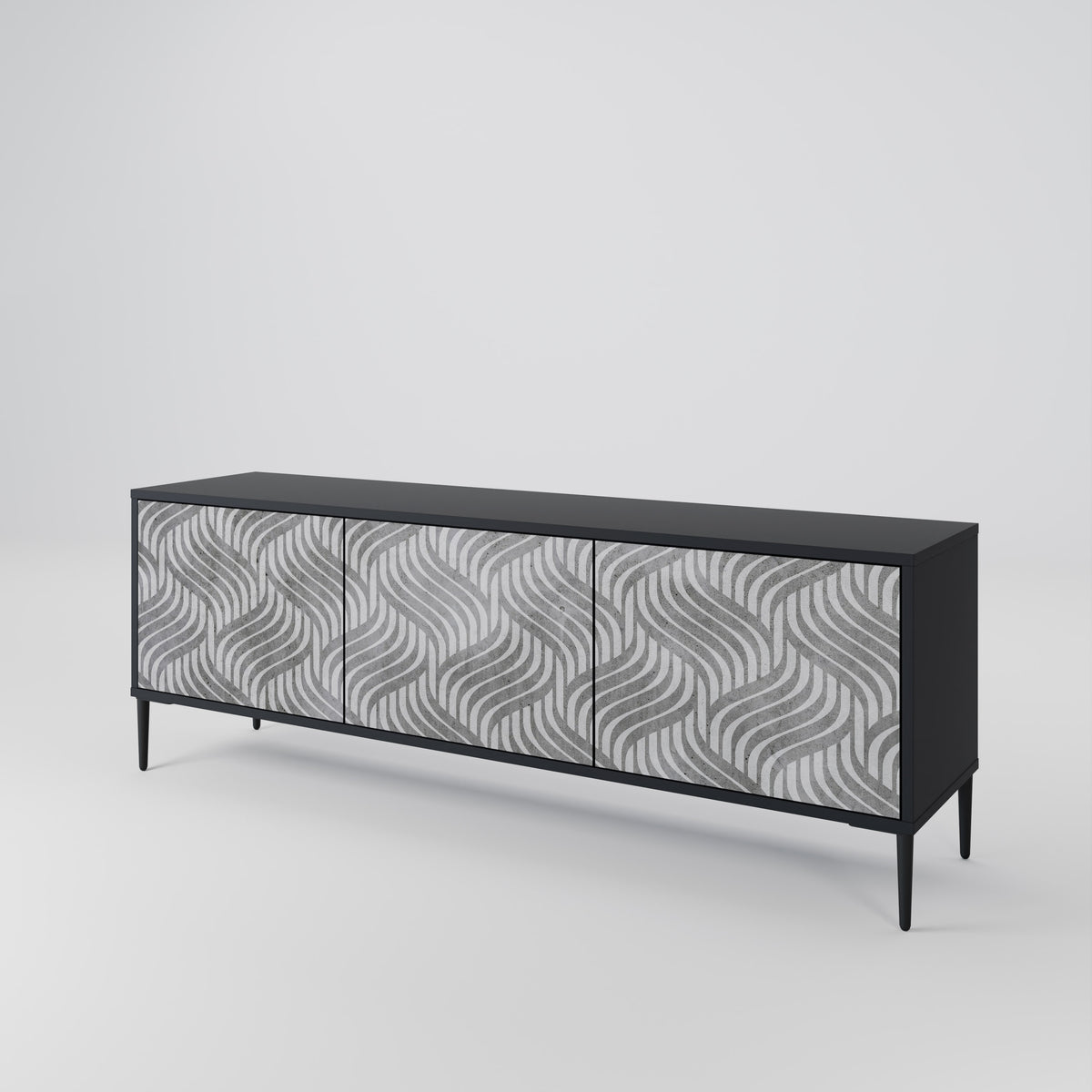 CONCRETE MOVEMENT 3-Door TV Cabinet