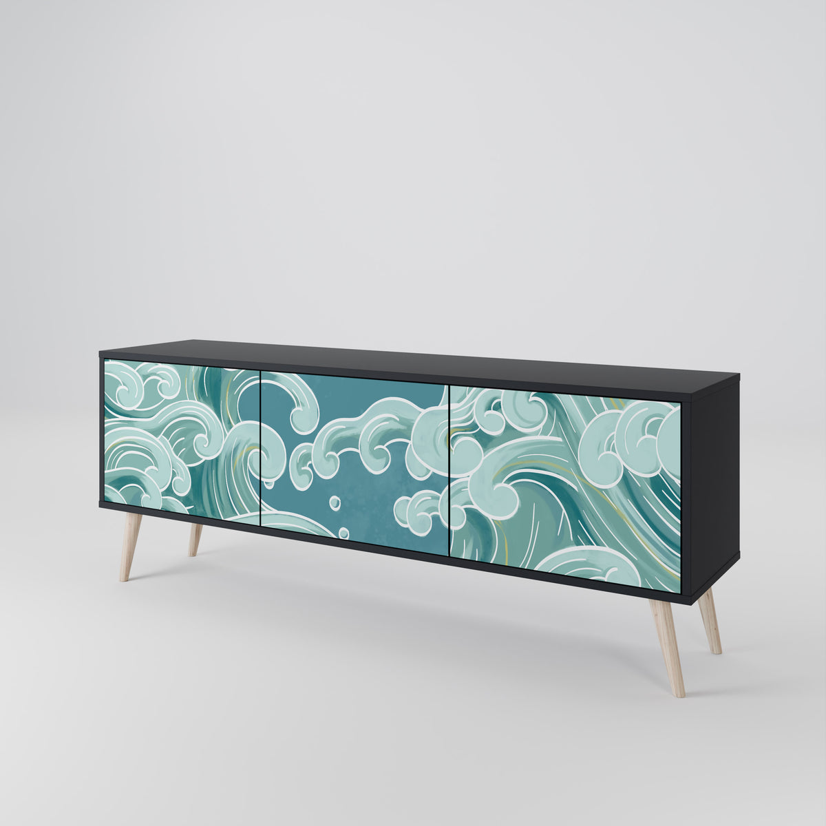ASIAN SWAY 3-Door TV Cabinet