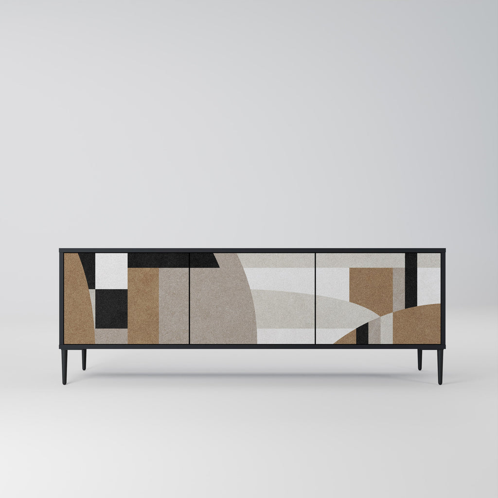 Meuble TV 3 portes DELICATE MEMENTO finition noire