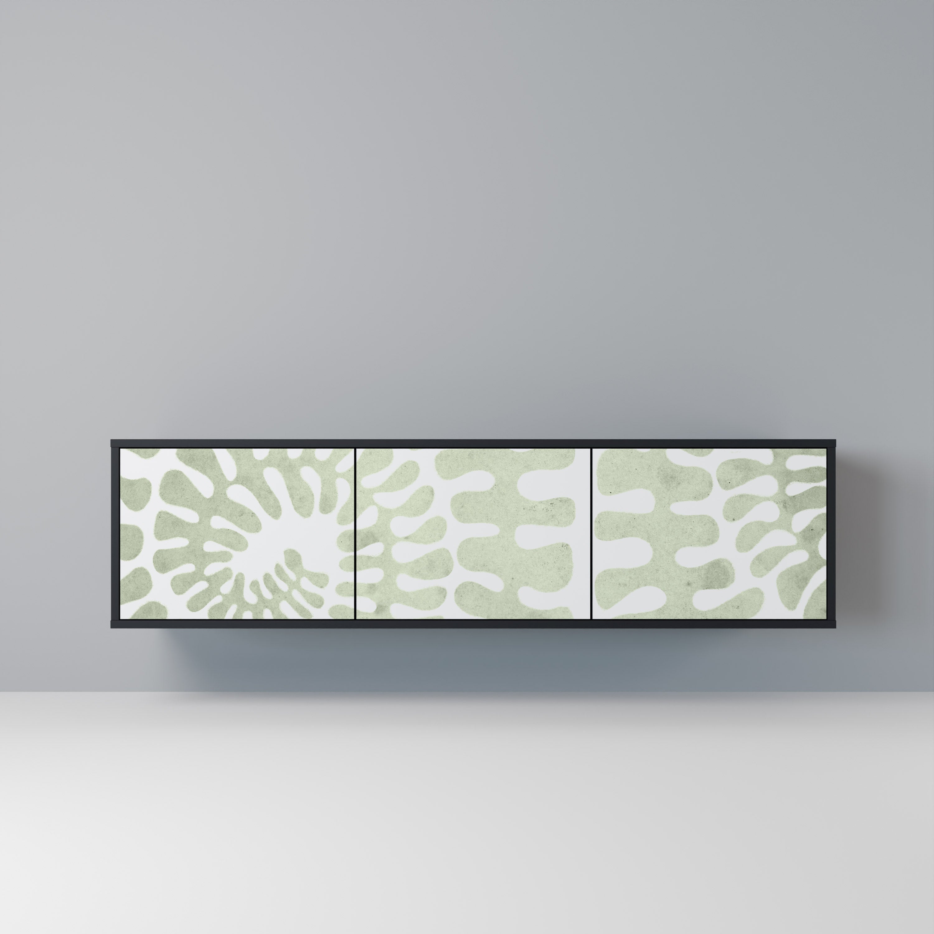 Meuble TV 3 portes HELIX DANCE finition noire