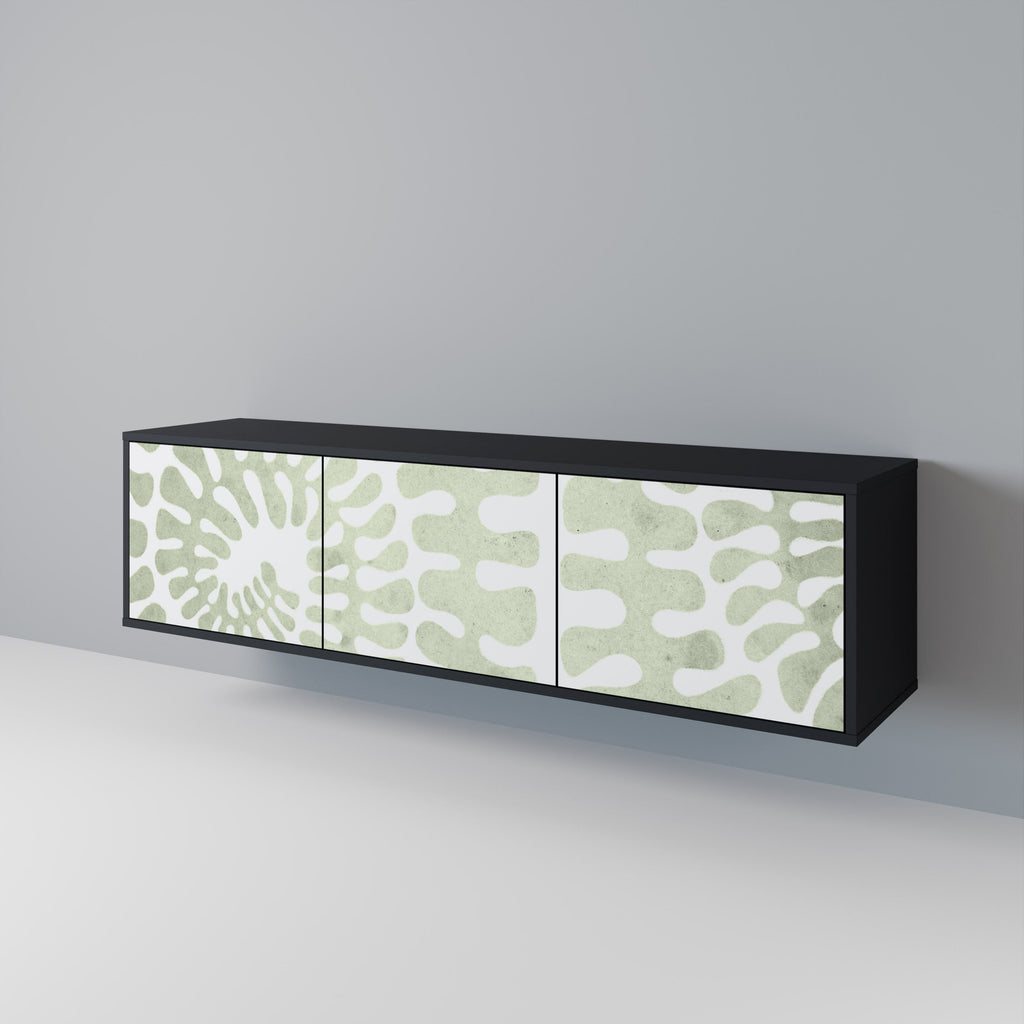 Meuble TV 3 portes HELIX DANCE finition noire