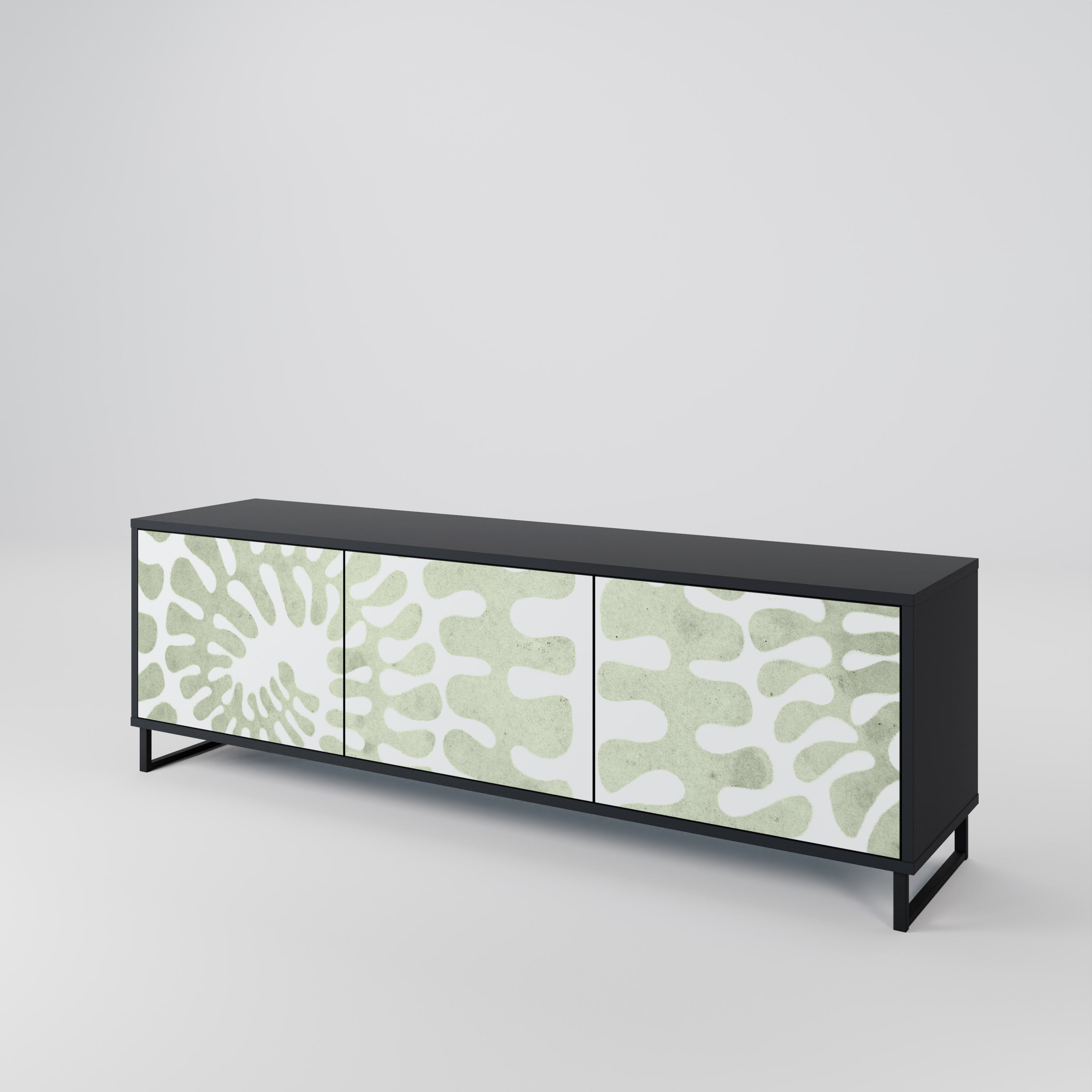 Meuble TV 3 portes HELIX DANCE finition noire