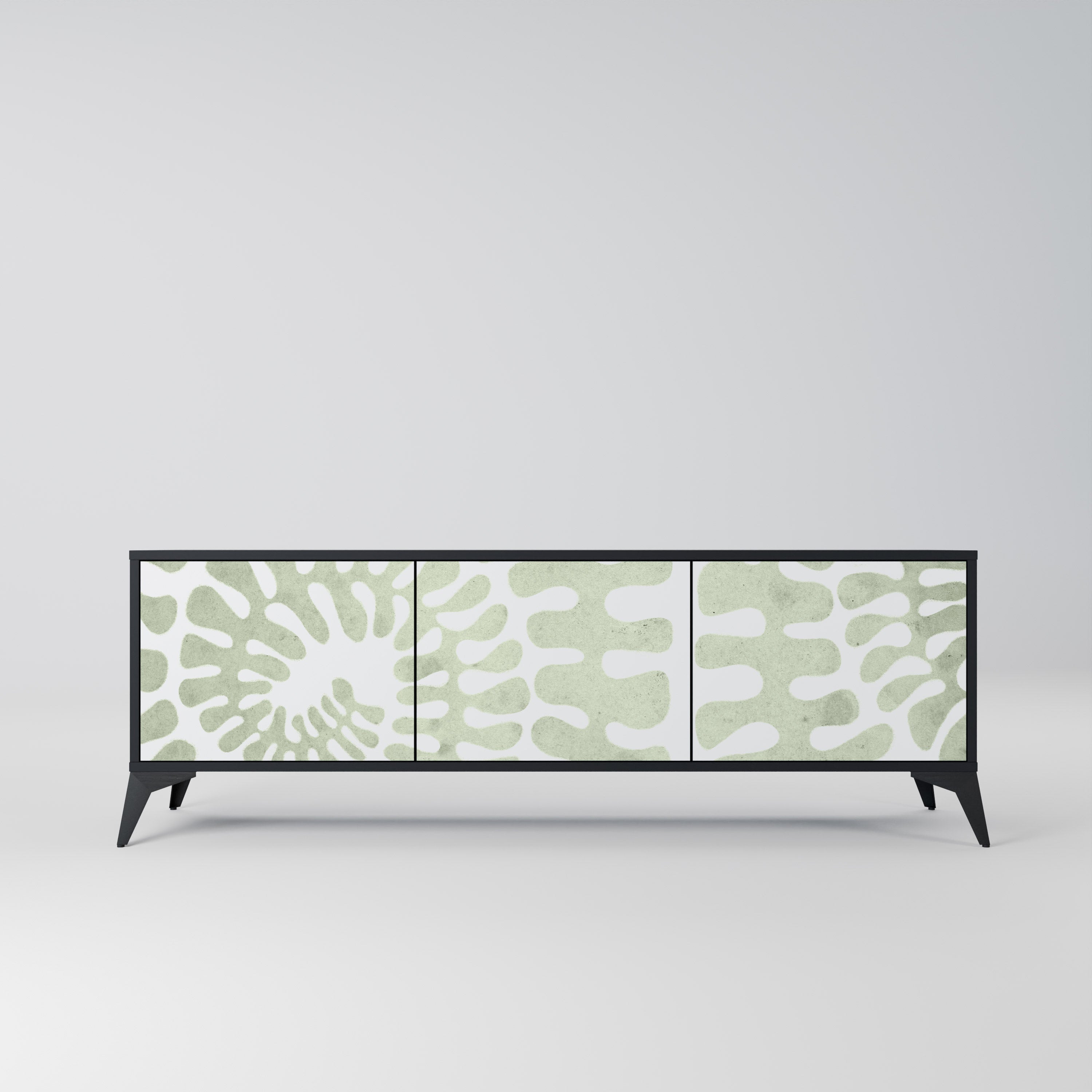 Meuble TV 3 portes HELIX DANCE finition noire