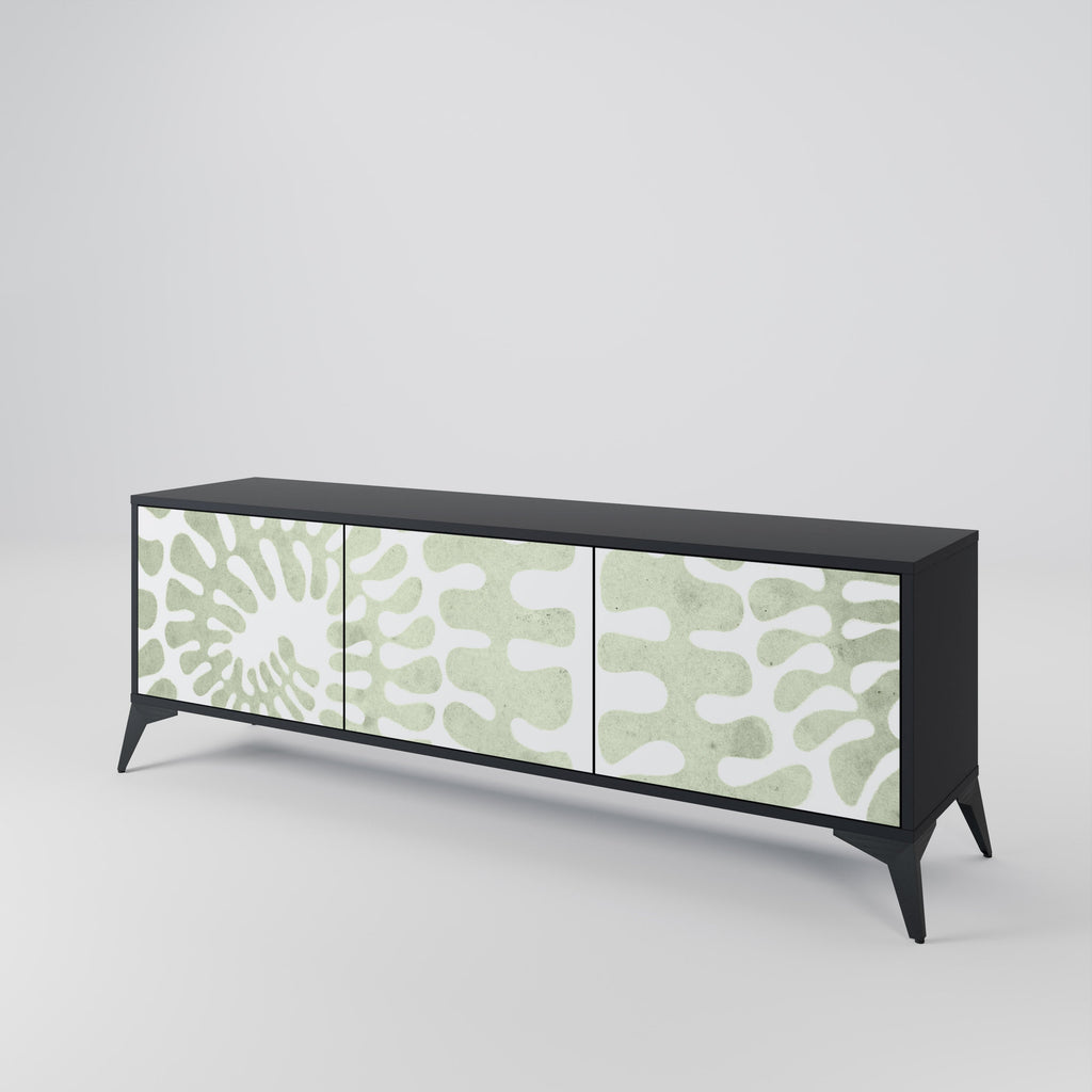 Meuble TV 3 portes HELIX DANCE finition noire