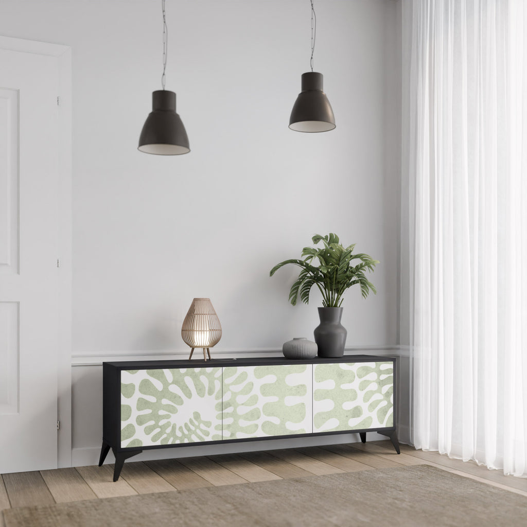 Meuble TV 3 portes HELIX DANCE finition noire