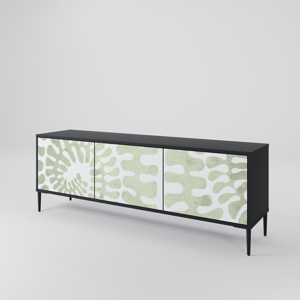 Meuble TV 3 portes HELIX DANCE finition noire