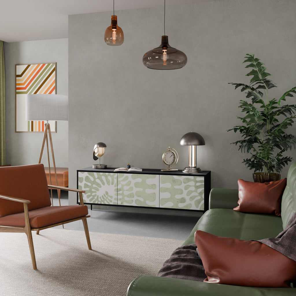 Meuble TV 3 portes HELIX DANCE finition noire