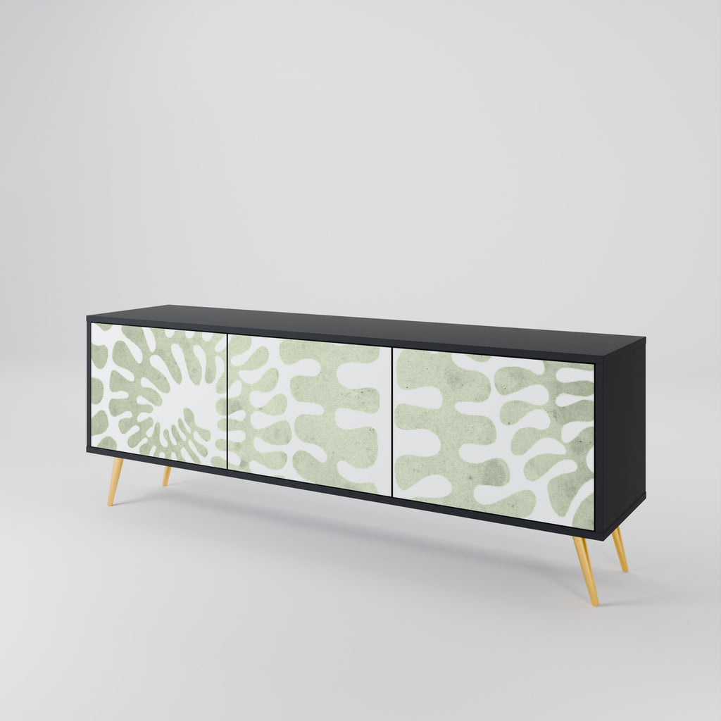 Meuble TV 3 portes HELIX DANCE finition noire