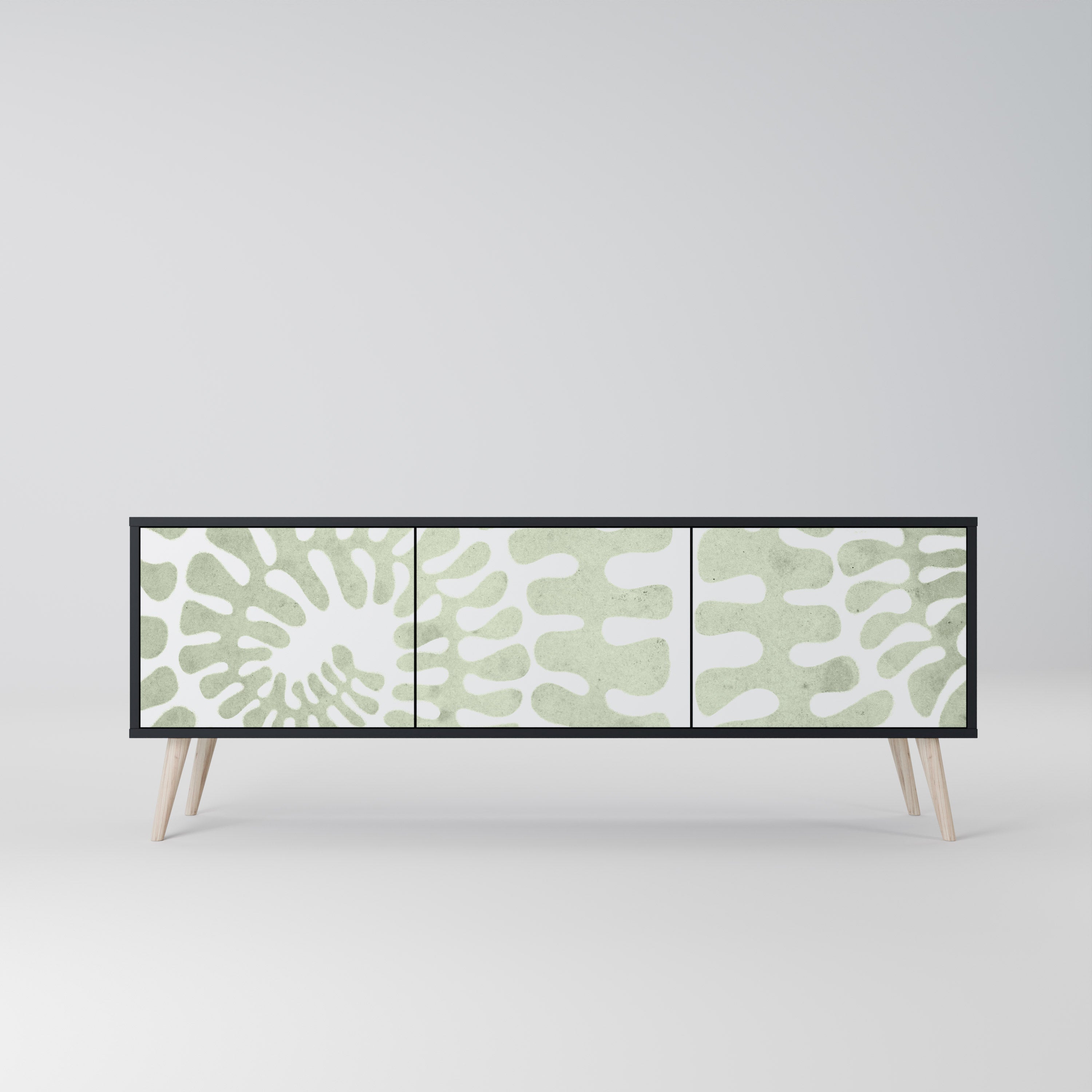 Meuble TV 3 portes HELIX DANCE finition noire