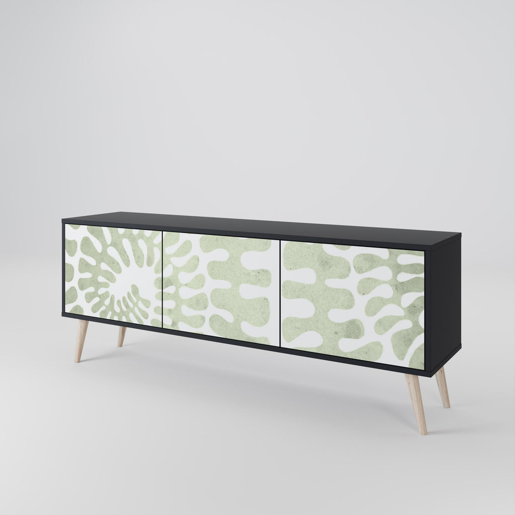 Meuble TV 3 portes HELIX DANCE finition noire