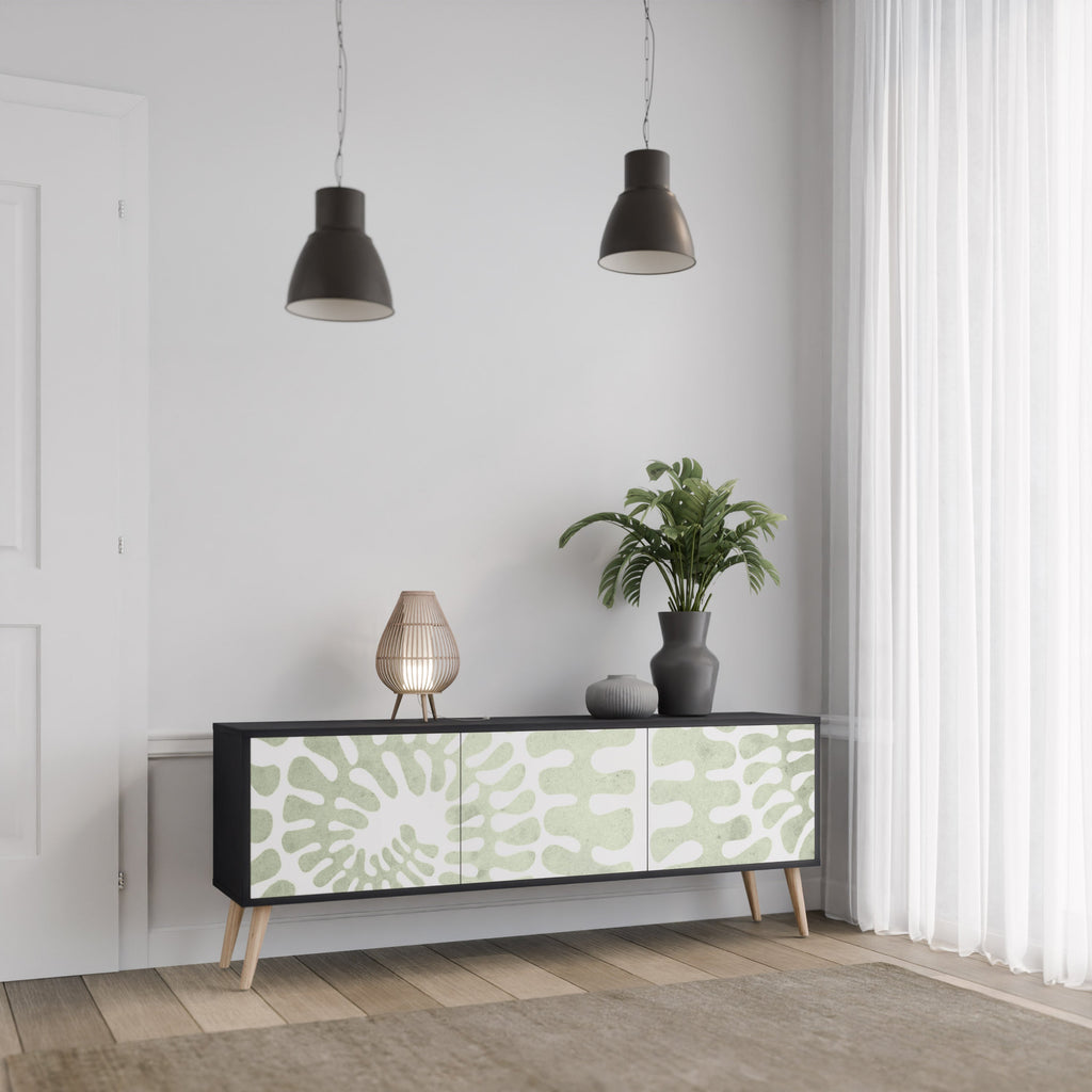 Meuble TV 3 portes HELIX DANCE finition noire