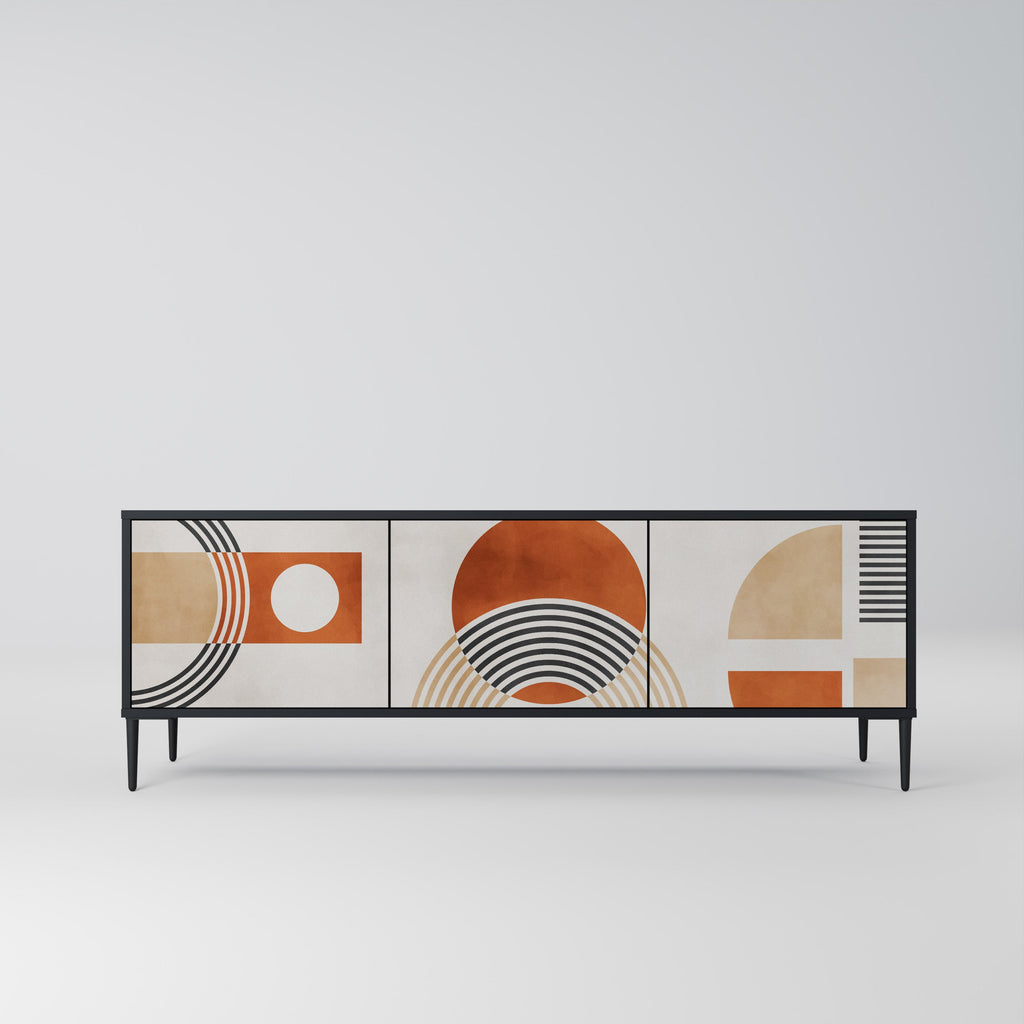 Meuble TV 3 portes SPACE AROUND en finition noire