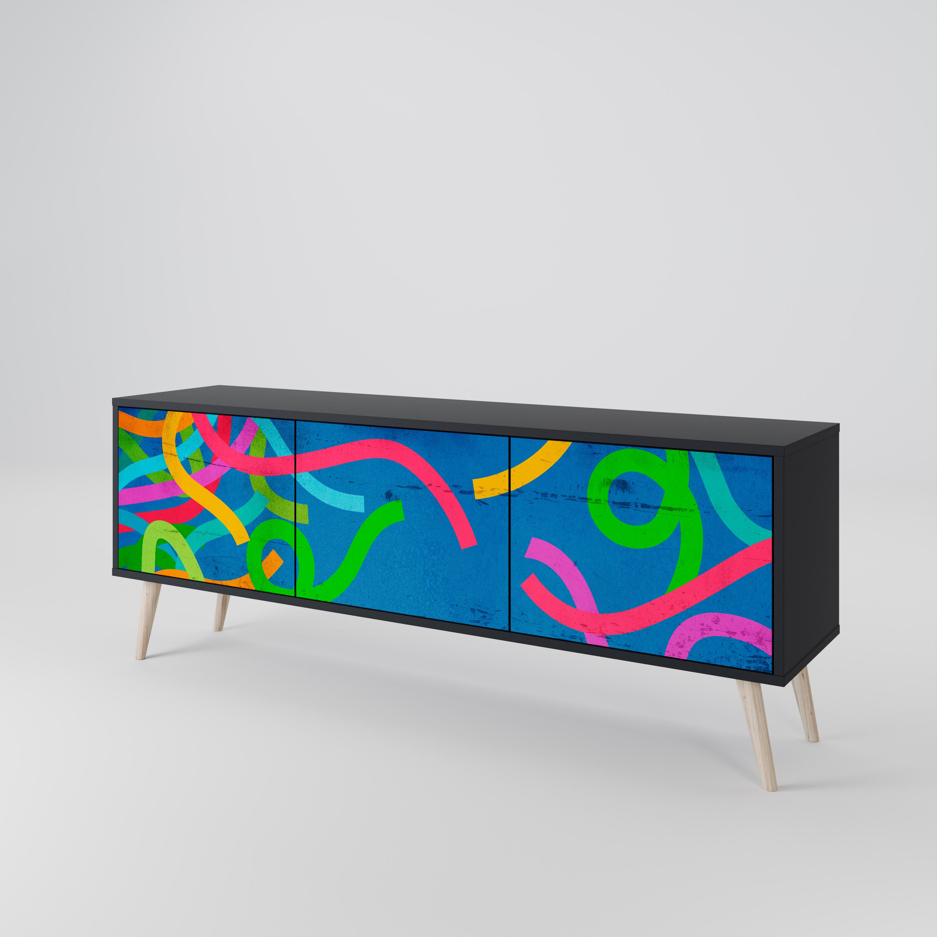 STREAMER TANGLE 3-Door TV Cabinet