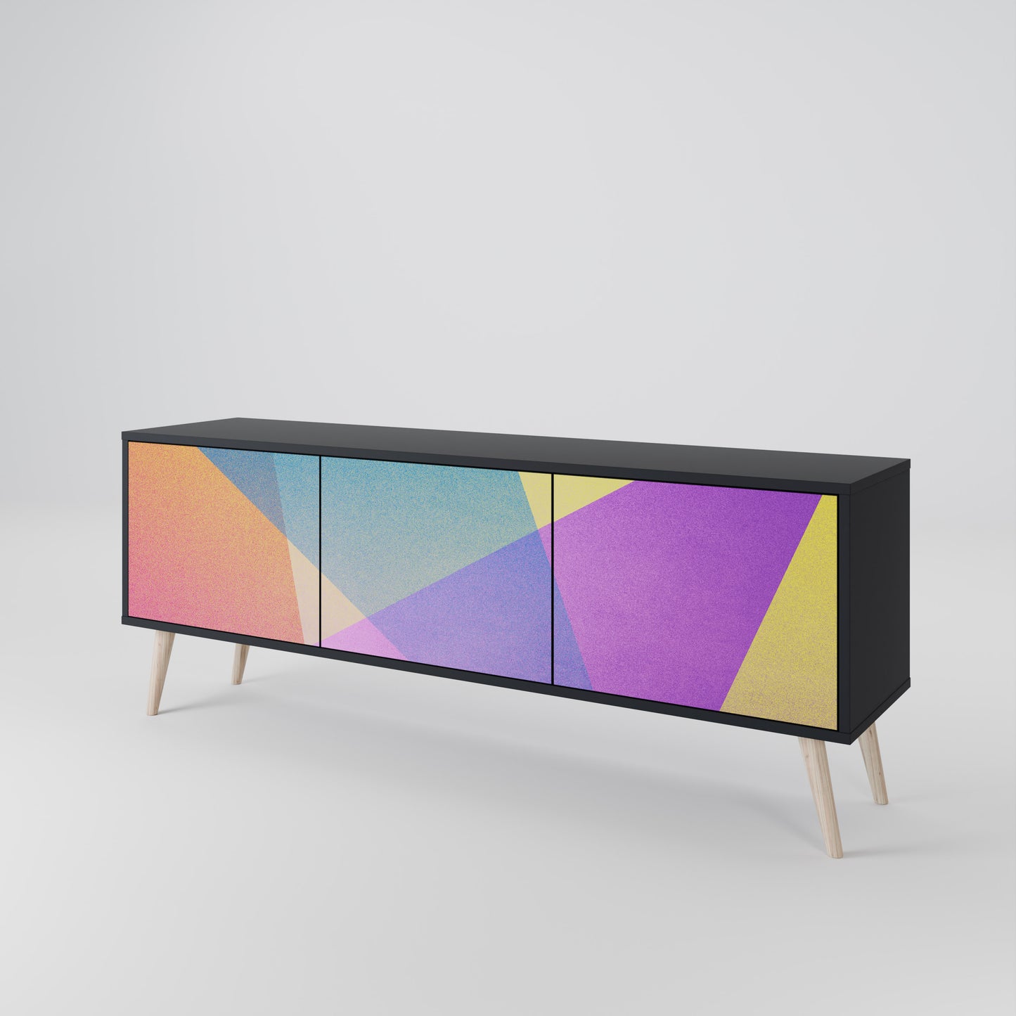BRIGHT GEOMETRY 3-Door TV Cabinet