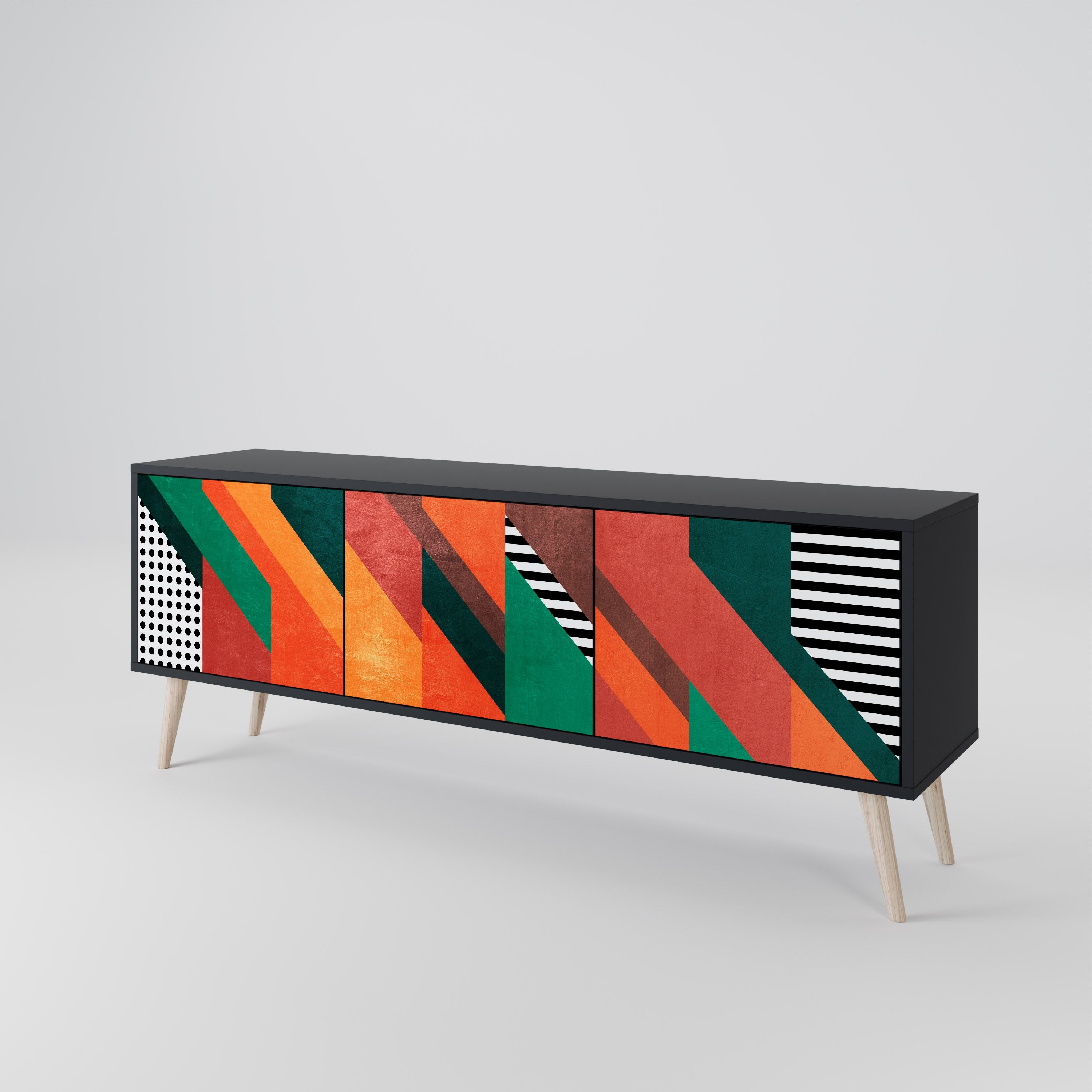 MAKESHIFT ARTISTRY 3-Door TV Cabinet