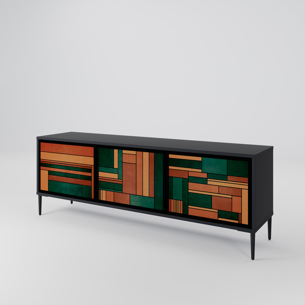 EARTHY FIGURES 3-Door TV Cabinet