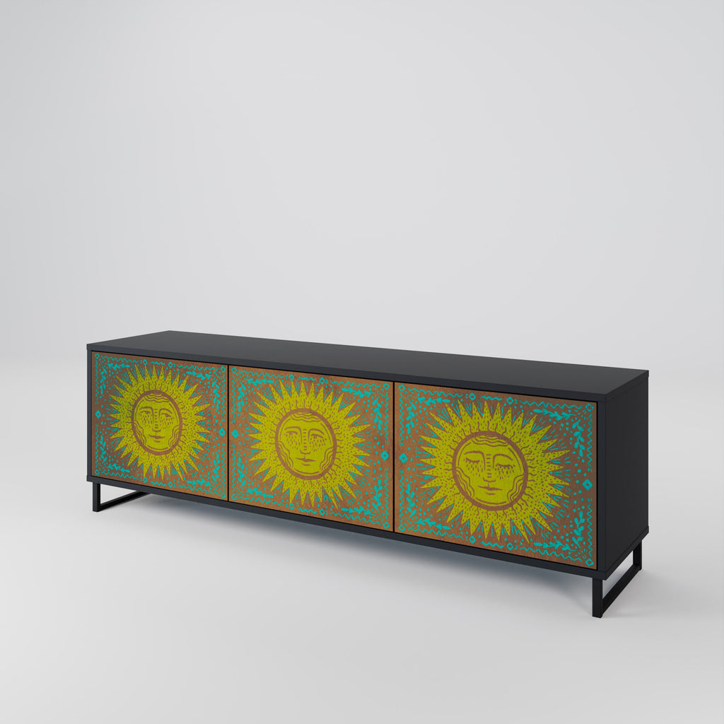 Meuble TV 3 portes SUNSHINE EULOGY finition noire