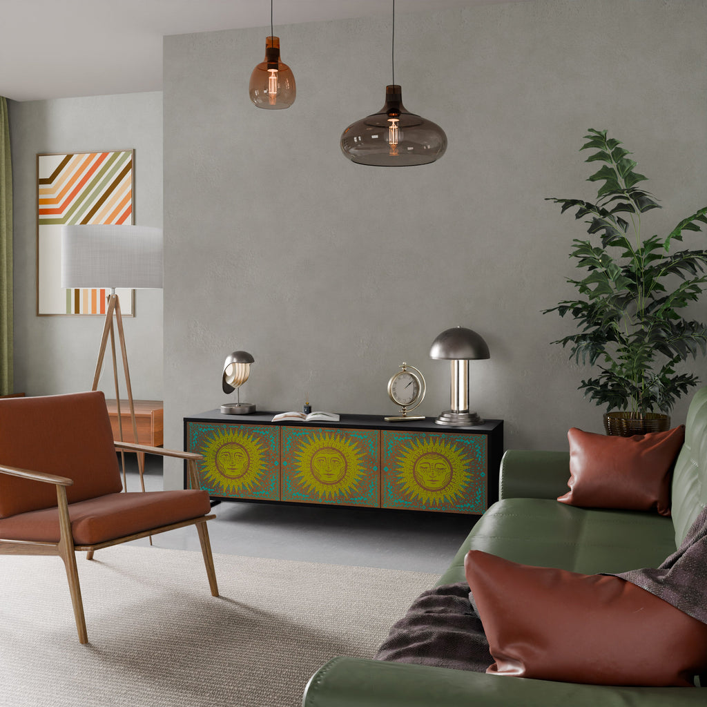 Meuble TV 3 portes SUNSHINE EULOGY finition noire