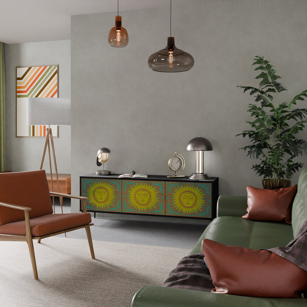 Meuble TV 3 portes SUNSHINE EULOGY finition noire