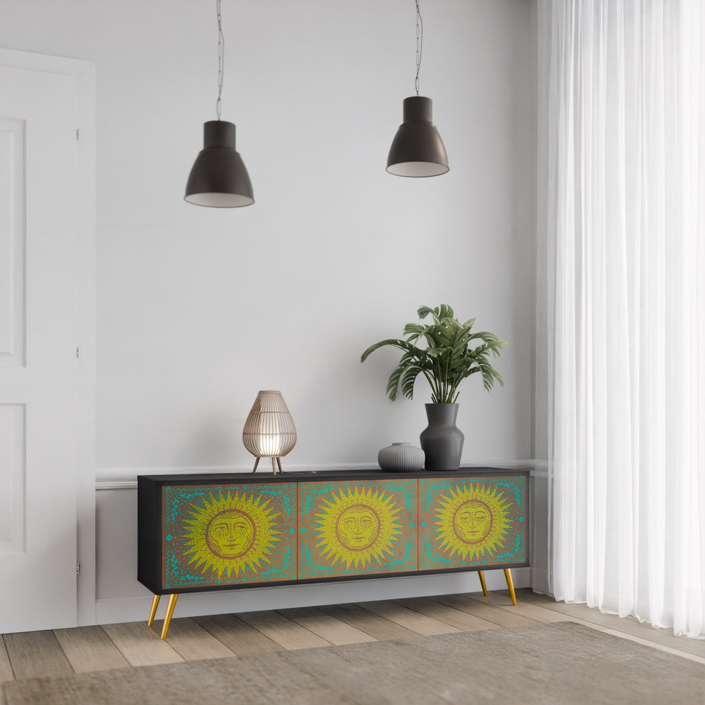 Meuble TV 3 portes SUNSHINE EULOGY finition noire