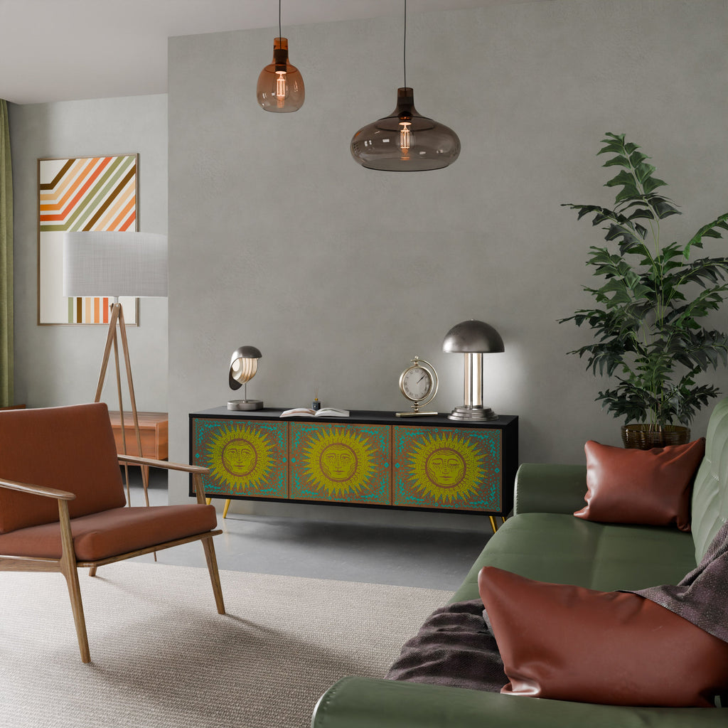 Meuble TV 3 portes SUNSHINE EULOGY finition noire