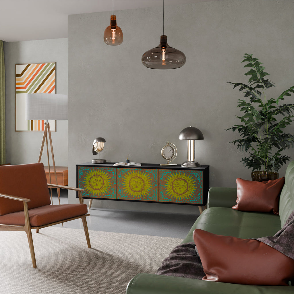 Meuble TV 3 portes SUNSHINE EULOGY finition noire