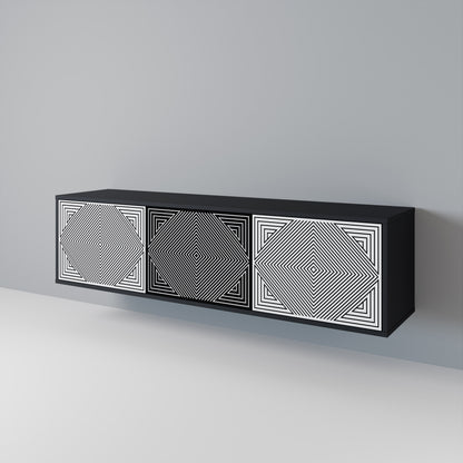 POLYGON ILLUSION 3-Door TV Cabinet