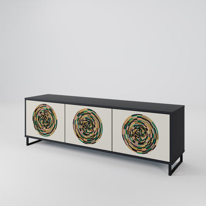 GREEN CIRCLES 3-Door TV Cabinet