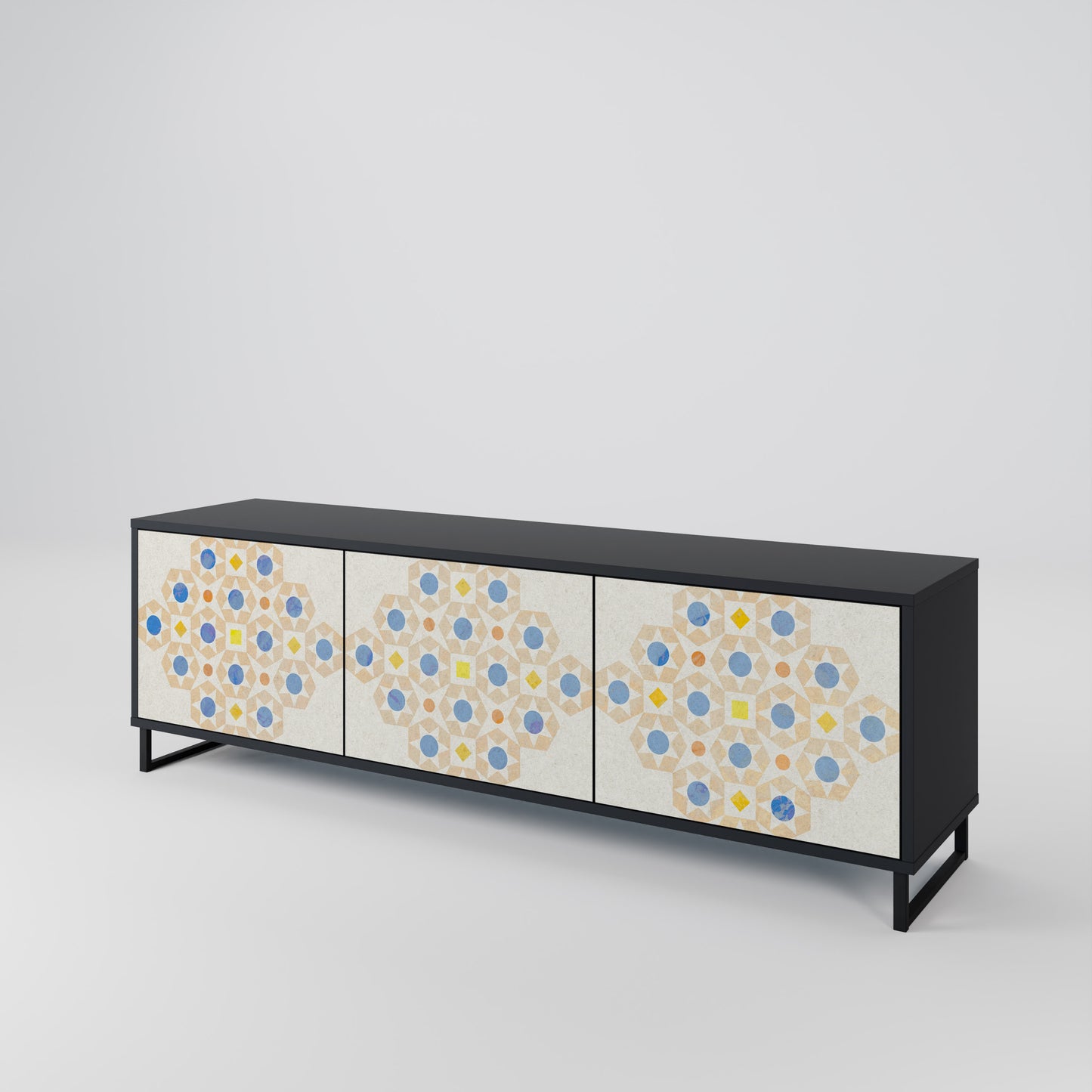 PATTERNED PRISM 3-Door TV Cabinet